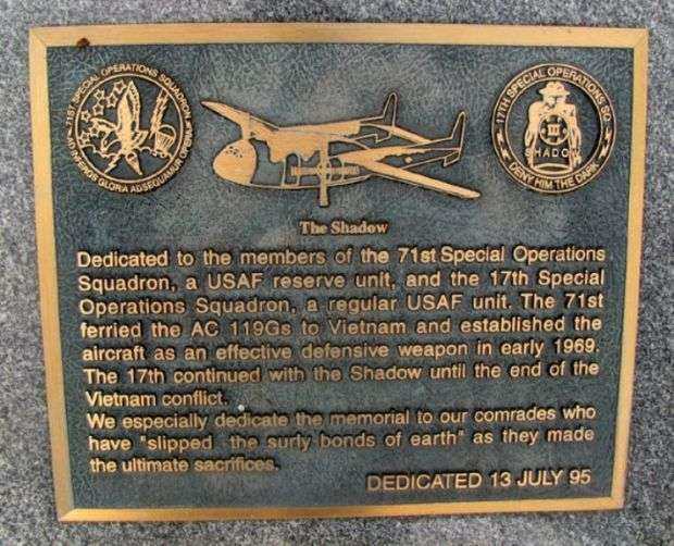 17TH AND 71ST SPECIAL OPERATIONS SQUADRONS MEMORIAL PLAQUE