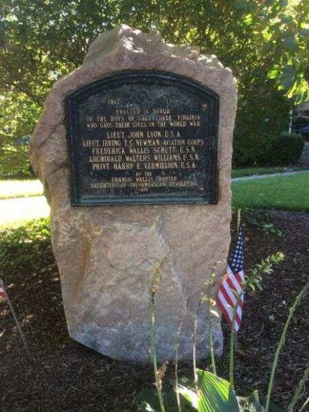 CHERRYDALE WORLD WAR I HONOR ROLL MEMORIAL