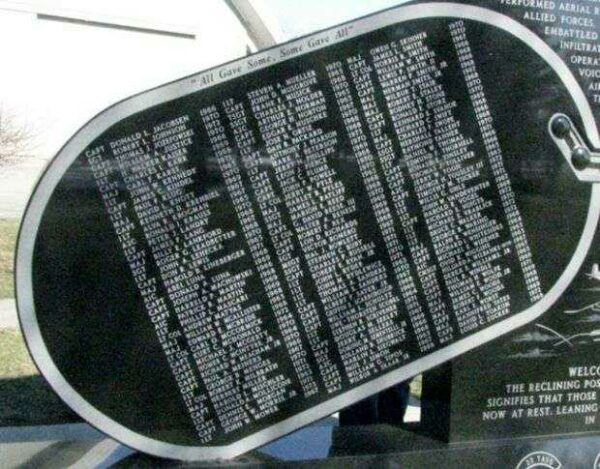 THE FORWARD AIR CONTROLLERS WAR MEMORIAL BACK DOG TAG