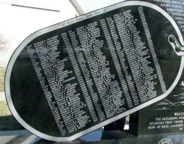THE FORWARD AIR CONTROLLERS WAR MEMORIAL BACK DOG TAG