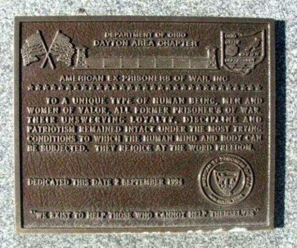 AMERICAN EX-PRISONERS OF WAR MEMORIAL PLAQUE