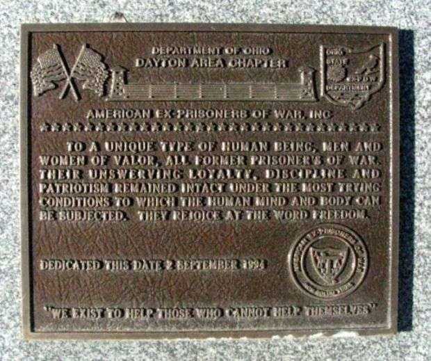 AMERICAN EX-PRISONERS OF WAR MEMORIAL PLAQUE