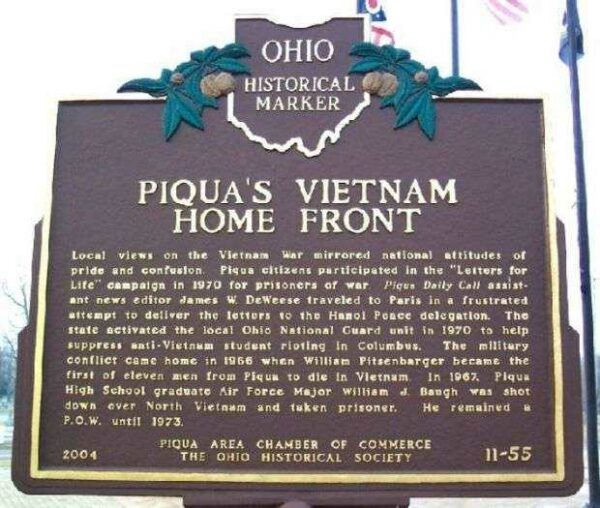 PIQUA’S VIETNAM HOME FRONT MEMORIAL MARKER