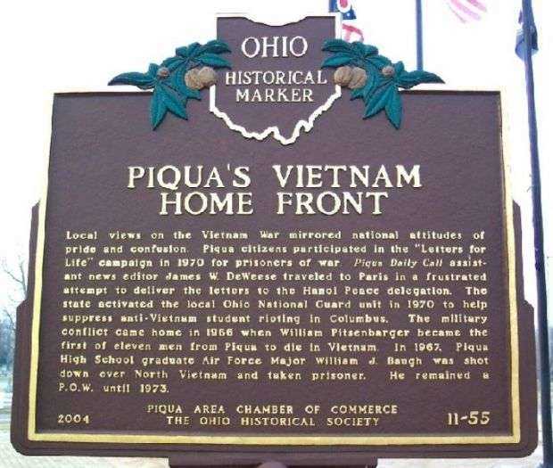 PIQUA’S VIETNAM HOME FRONT MEMORIAL MARKER