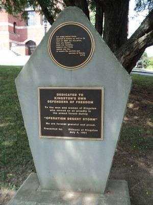 KINGSTON OPERATION DESERT STORM MEMORIAL