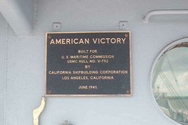 SS AMERICAN VICTORY MEMORIAL PLAQUE