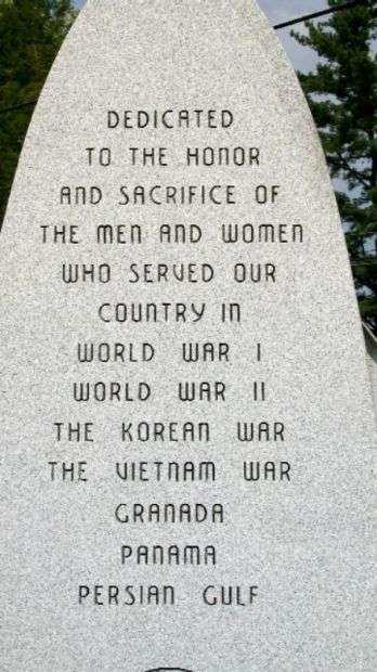 AMERICAN LEGION POST 602 VETERANS MEMORIAL DEDICATION STONE B