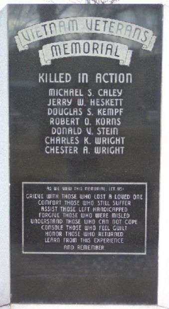 COSHOCTON COUNTY VIETNAM VETERANS MEMORIAL HONOR ROLL STONE