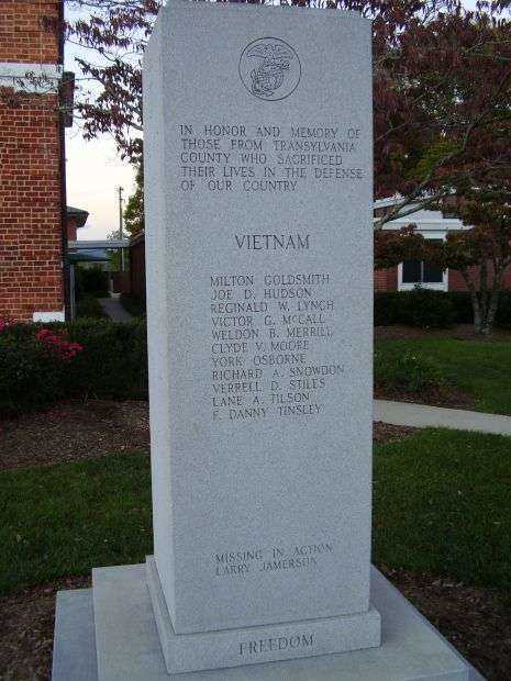 TRANSYLVANIA COUNTY WAR VETERANS MEMORIAL SIDE A