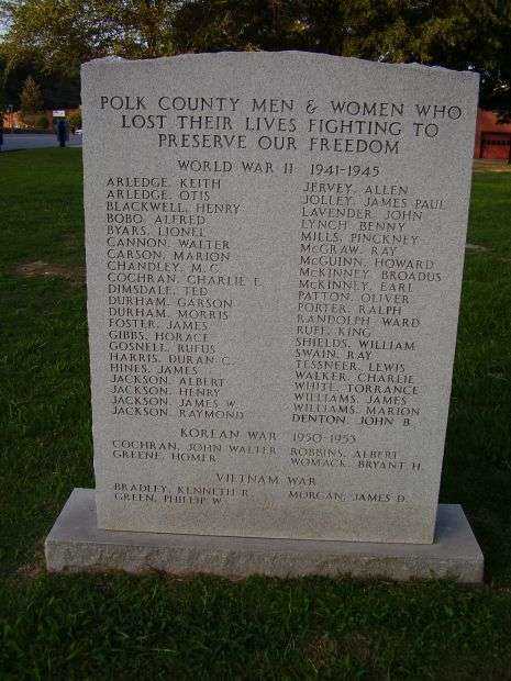 POLK COUNTY WAR VETERANS MEMORIAL