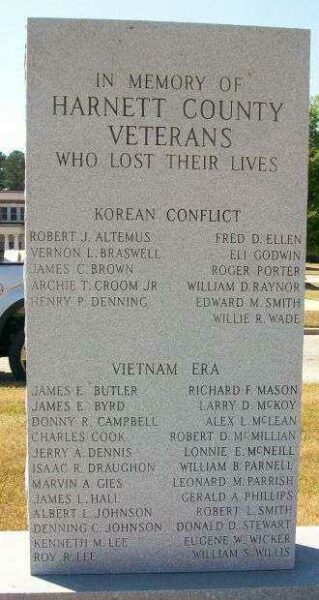 HARNETT COUNTY KOREAN AND VIETNAM VETERANS MEMORIAL