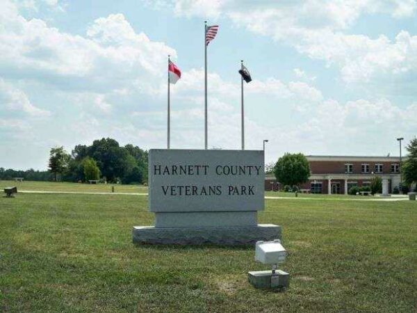 HARNETT COUNTY VETERANS PARK ENTRANCE STONE