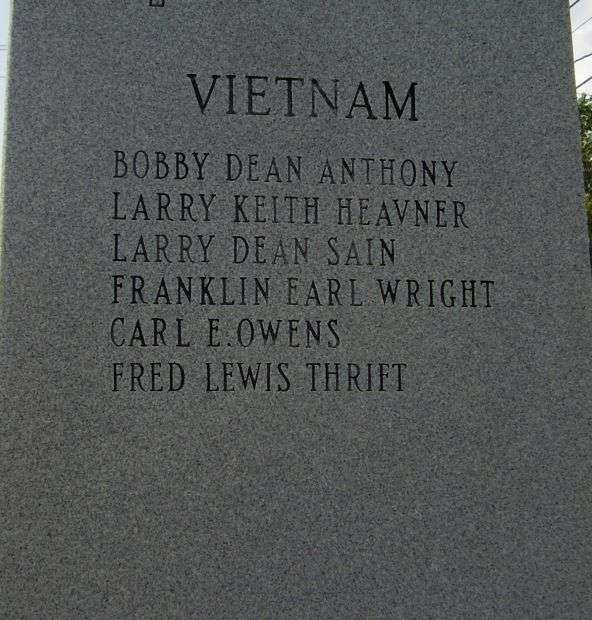 CHERRYVILLE VETERANS WAR MEMORIAL STONE D