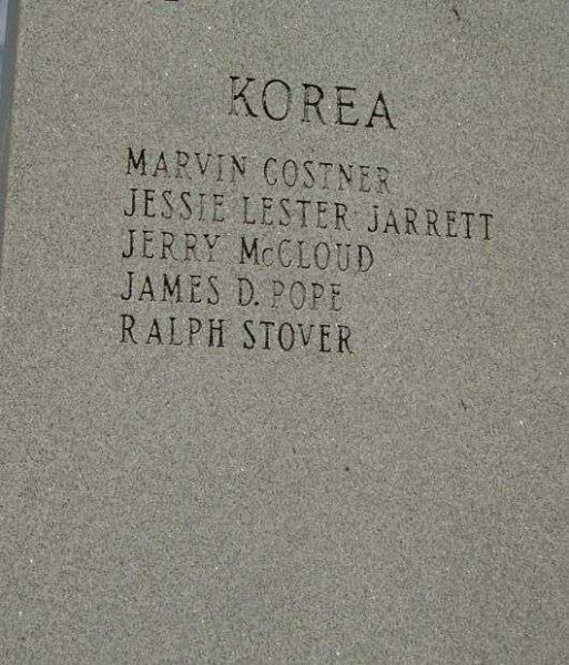 CHERRYVILLE VETERANS WAR MEMORIAL STONE C