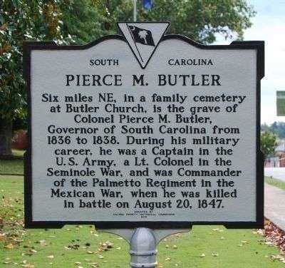 LT. COLONEL PIERCE M. BUTLER MEMORIAL MARKER