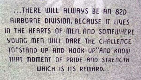 82ND INFANTRY DIVISION MEMORIAL NARRATIVE STONE