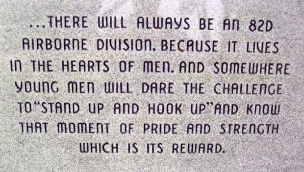 82ND INFANTRY DIVISION MEMORIAL NARRATIVE STONE