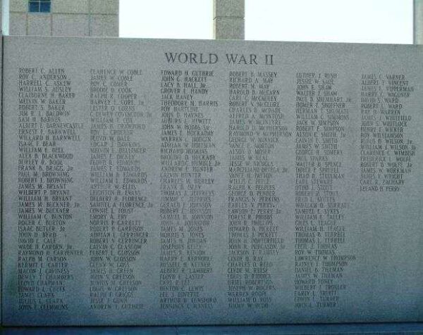 ALAMANCE COUNTY WAR MEMORIAL STONE C