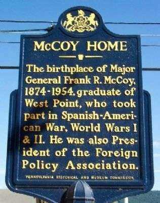 MCCOY HOME MEMORIAL MARKER