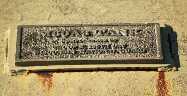 AMERICAN LEGION POST 483 M60A3 TANK MEMORIAL PLAQUE