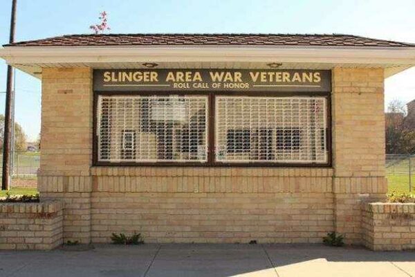 SLINGER AREA WAR VETERANS ROLL CALL OF HONOR MEMORIAL
