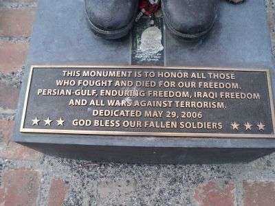 GOD BLESS OUR FALLEN SOLDIERS MEMORIAL PLAQUE