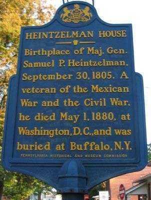 HEINTZELMAN HOUSE MEMORIAL MARKER