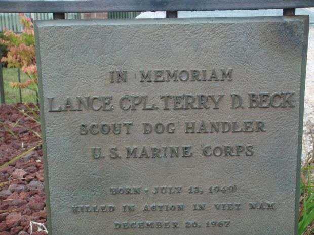 LANCE CPL. TERRY D. BECK WAR MEMORIAL