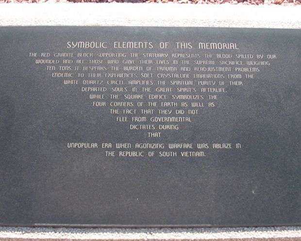 NATIONAL NATIVE AMERICAN VIETNAM VETERANS MEMORIAL NARRATIVE STONE