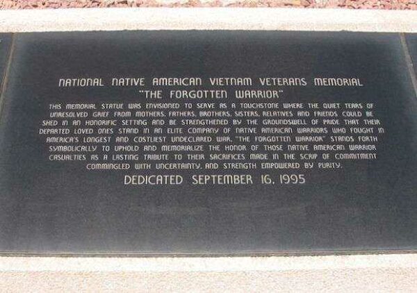 NATIONAL NATIVE AMERICAN VIETNAM VETERANS MEMORIAL DEDICATION STONE