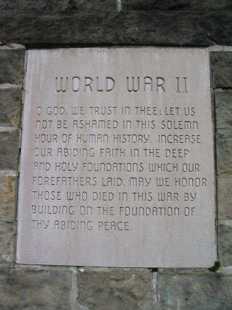 RANDOLPH COUNTY WAR MEMORIAL TABLET B