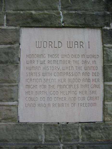 RANDOLPH COUNTY WAR MEMORIAL TABLET A