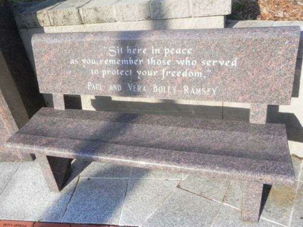 NEW HAVEN VETERANS’ MEMORIAL BENCH