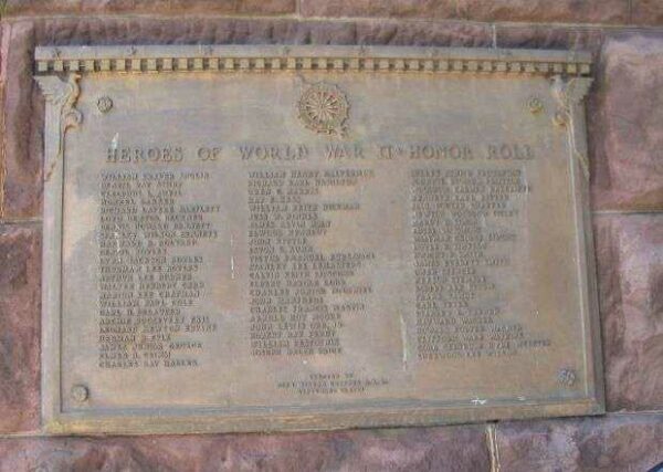 BARBOUR COUNTY COURTHOUSE WORLD WAR II MEMORIAL PLAQUE