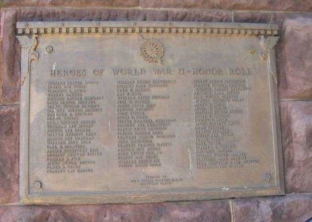 BARBOUR COUNTY COURTHOUSE WORLD WAR II MEMORIAL PLAQUE