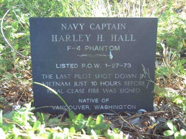 NAVY CAPTAIN HARLEY H. HALL WAR MEMORIAL TABLET