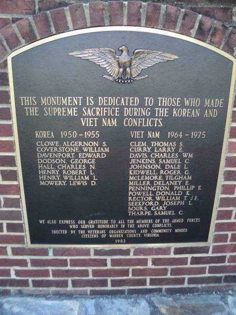 WARREN COUNTY KOREA AND VIET NAM MEMORIAL