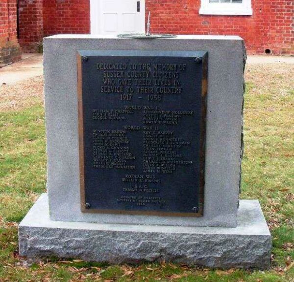 SUSSEX COUNTY WAR MEMORIAL FRONT