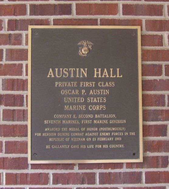 AUSTIN HALL MEDAL OF HONOR PLAQUE