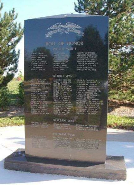 WOODBRIDGE ROLL OF HONOR MEMORIAL FRONT