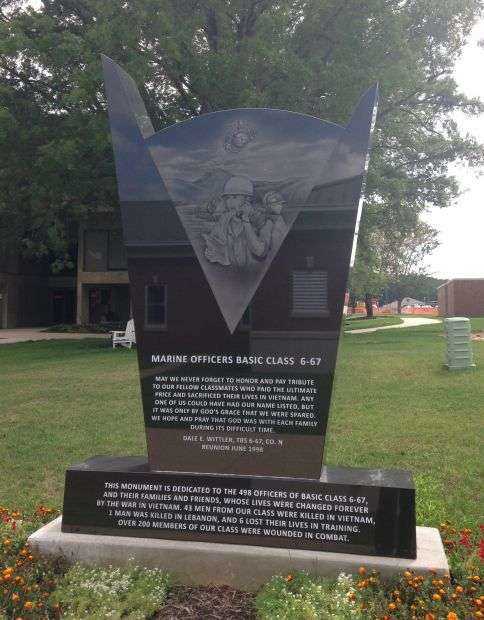 MARINE OFFICERS BASIC CLASS 6-67 MEMORIAL FRONT