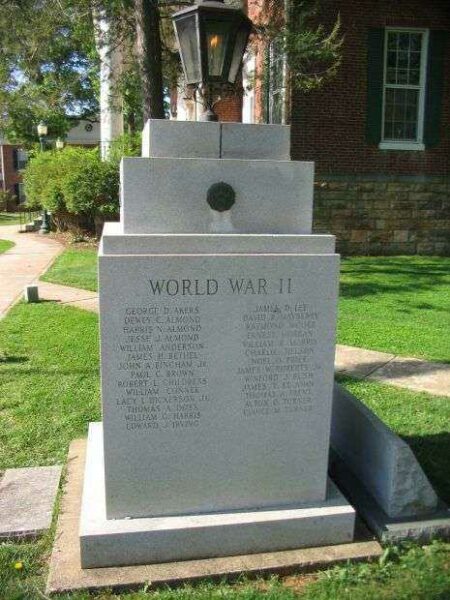 APPOMATTOX COUNTY ETERNAL FLAME WAR MEMORIAL SIDE B