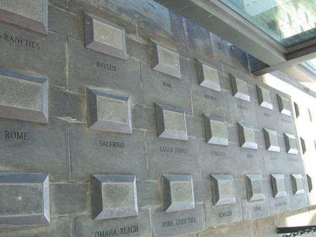 VIRGINIA WAR MEMORIAL WORLD WAR II CAMPAIGNS WALL F