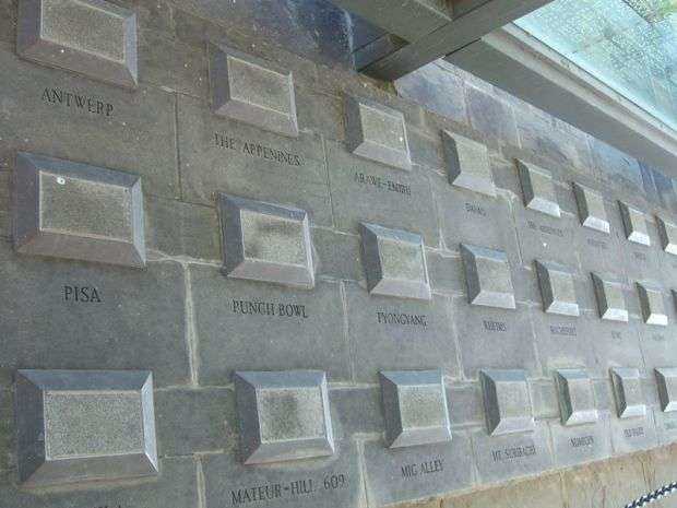 VIRGINIA WAR MEMORIAL WORLD WAR II CAMPAIGNS WALL E