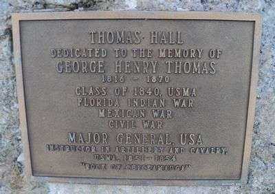 MAJOR GENERAL GEORGE HENRY THOMAS MEMORIAL PLAQUE