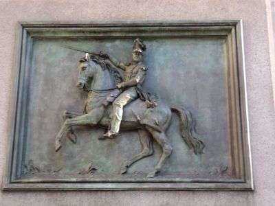 GENERAL WILLIAM JENKINS WORTH EQUESTRIAN BAS-RELIEF