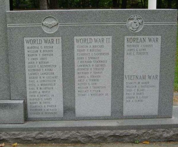 BRATTLEBORO WAR VETERANS MEMORIAL RIGHT PANEL
