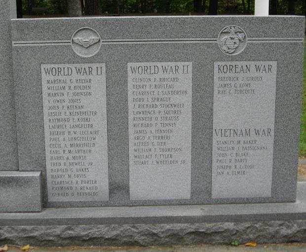 BRATTLEBORO WAR VETERANS MEMORIAL RIGHT PANEL