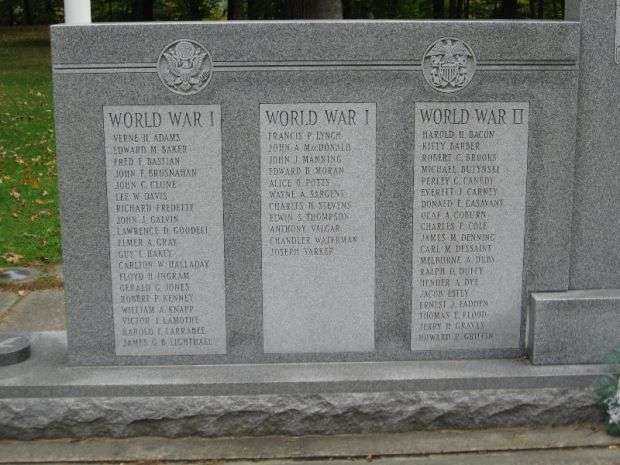 BRATTLEBORO WAR VETERANS MEMORIAL LEFT PANEL