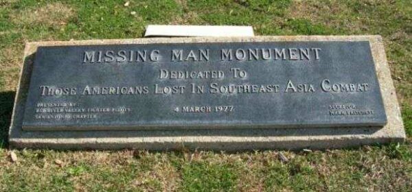 MISSING MAN MONUMENT PLAQUE
